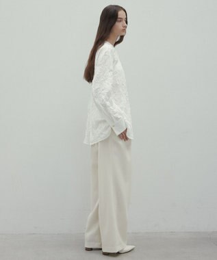 BEIGE， 【洗える・GISELe 4月号掲載】ASTILBE / コットンジャージークルーネックブラウス White