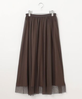 自由区 L 【新色追加生産・WEB限定カラーあり】チュール スカート ブラウン系
