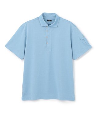 JOSEPH HOMME アイスコットンカノコ  ポロ ターコイズブルー系