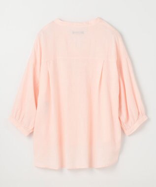ANY L 【手洗い可能】ヨーロピアンリネンスキッパーネックブラウス ピンク