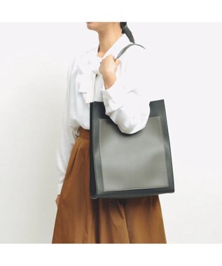 UNBILLION cachecache WEB限定シンセティックレザーフロントポケットトート