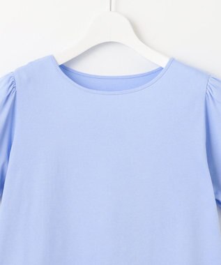 Feroux 【UVケア】ランダムリボンスリーブ Tシャツ スカイブルー系