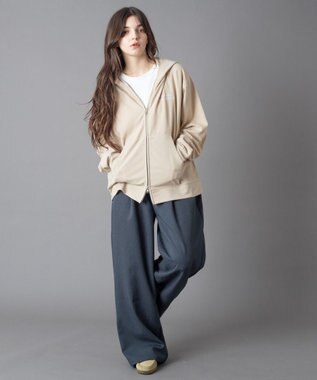 WEGO 【ユニセックス着用ITEM】アンサンブルZIPパーカー（LS） ライトベージュ