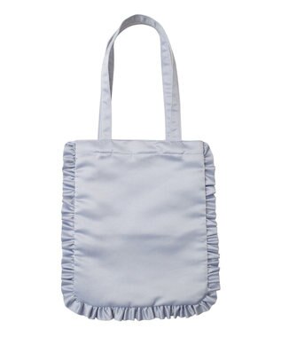 Maison de FLEUR EC限定フリルサテントートバッグ Grayish Blue