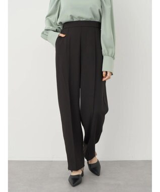 earth music&ecology ２ｗａｙピンタックテーパードパンツ Black