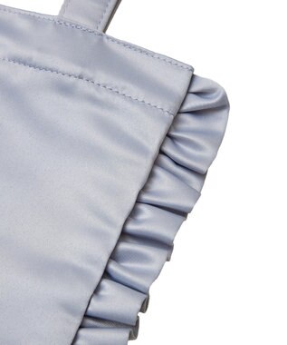 Maison de FLEUR EC限定フリルサテントートバッグ Grayish Blue