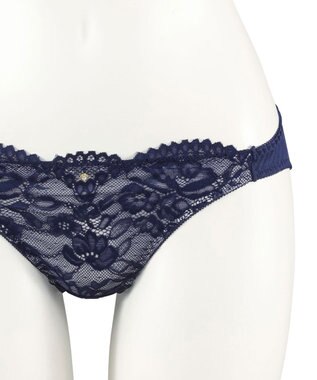 San-ai Resort（三愛水着楽園） 【WEB限定】【northerly bra 楽ちんフィットシリーズU字】 フリルレースブラショーツセット B～Fカップ 【northerly】 ネイビー