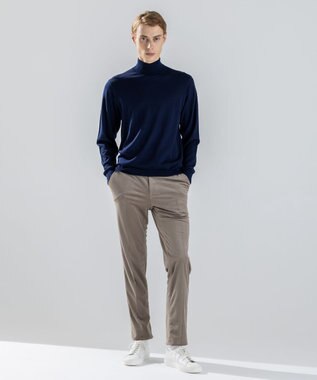 JOSEPH HOMME ウォッシャブルメリノ　タートルネックニット ネイビー系