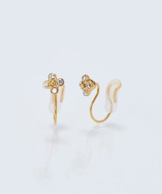 Phoebe 【痛くないシリーズ/金属アレルギー対応】タイニーフローラライトフィットイヤリング/サージカルステンレス ゴールド