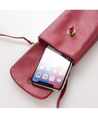 UNBILLION ペルケ perche ジェムストーンヒネリモバイルショルダー ピンク