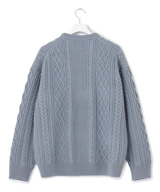 J.PRESS YORK STREET 【UNISEX】アランケーブル クルーニット サックスブルー系