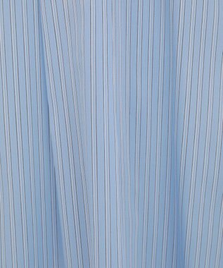 Green Parks ノースリーブストライプフリルブラウス Sax