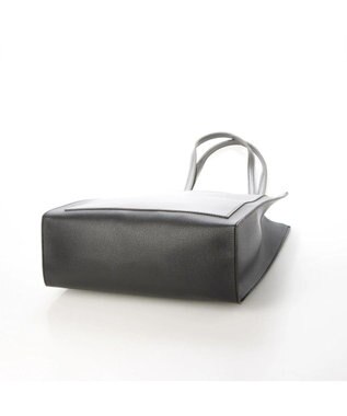 UNBILLION cachecache WEB限定シンセティックレザーフロントポケットトート ブラックグレー