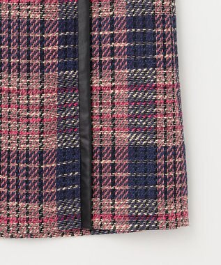 ANY SIS 【25周年記念】ビットポイントツイーディ スカート ピンク系チェック