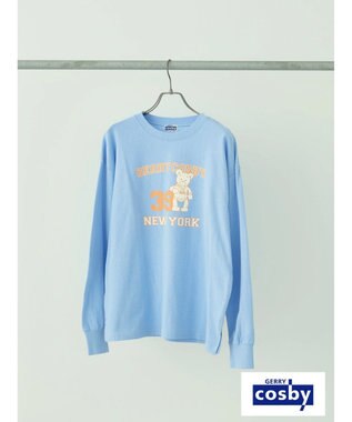 earth music&ecology Ｃｏｓｂｙ×ｅａｒｔｈ　ベアープリントロングＴシャツ Light Blue