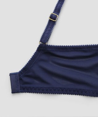 San-ai Resort（三愛水着楽園） 【WEB限定】【northerly bra 楽ちんフィットシリーズU字】 フリルレースブラショーツセット B～Fカップ 【northerly】 ネイビー