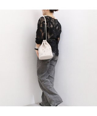 UNBILLION カカトゥ kakatoo / WEB限定ビジューミックスチャーム ドロストバッグ アイボリー