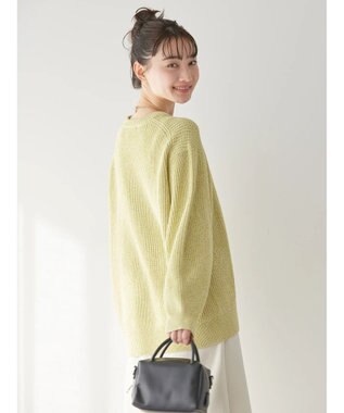 AMERICAN HOLIC 片畦クルーネックニットプルオーバー Yellow