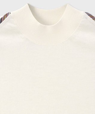 Paul Smith パイピングストライプ ノースリーブ ニット オフホワイト