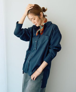 YECCA VECCA ロングシャツ Navy