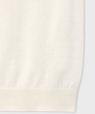 Paul Smith パイピングストライプ ノースリーブ ニット オフホワイト