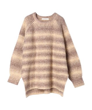 AMERICAN HOLIC グラデーションラグランニットプルオーバー Beige