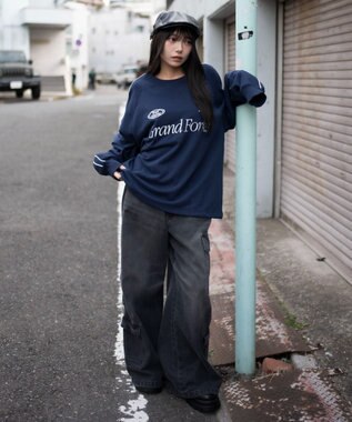 WEGO 【ユニセックス着用ITEM】ショートドロストラインプルオーバー ネイビー