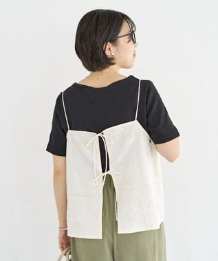 Green Parks 前後２ＷＡＹレース刺繍ビスチェ Ivory