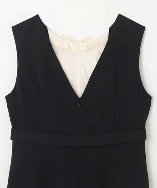 GRACE CONTINENTAL シアーラッフルロングドレス ブラック