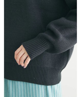 Green Parks 刺繍ロゴニットプルオーバー Dark Gray