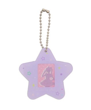 WEGO 【痛バ＆推し活グッズ】カラフルスターIDフォトケースキーホルダー ライトパープル