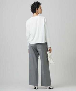 ICB 【洗える】シンプルジャージー クロップドTシャツ オフホワイト系