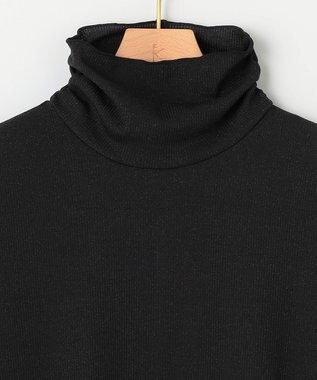 組曲 L ラメシアーリブタートル カットソー ブラック系