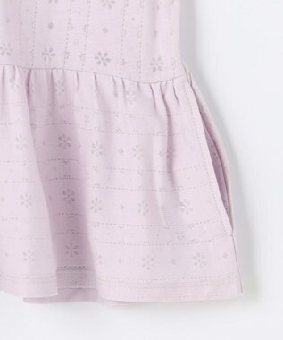 組曲 KIDS 【90-100㎝】 オパールレーシーパーカー ラベンダー