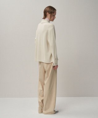 ATON MERINO COLLEGE FLANNEL | タックワイドパンツ BEIGE TOP