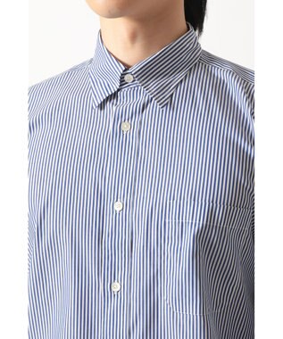 DAKS コットン ストライプシャツ ブルー