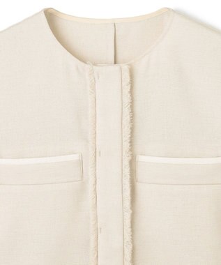 uncrave リネンライクツイル ジレブラウス エクリュ