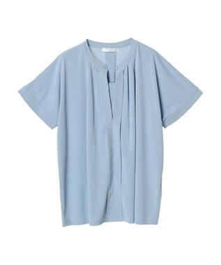 Green Parks ２ｗａｙ　フレンチスリーブ釦付ブラウソー Sax