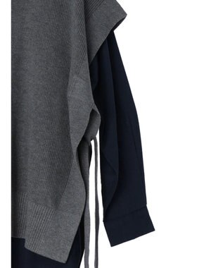 AMERICAN HOLIC ＳＥＴ　シャツワンピース＋ニットベスト Gray Mixture
