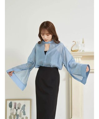 earth music&ecology マルチウェイシアーシャツ Sax