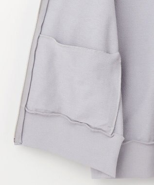 J.PRESS LADIES URAKE フーディー ジップアップ パーカー ライトグレー系