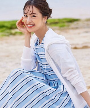  【小倉優子さん着用・洗える】サマーニットショートパーカー