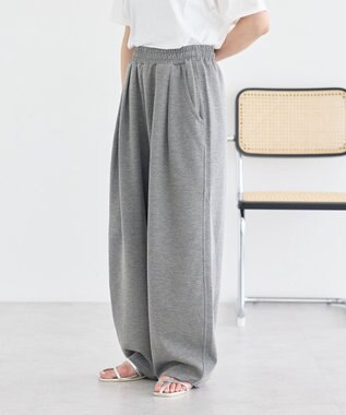 earth music&ecology イージーコクーンパンツ Dark Gray Mixture