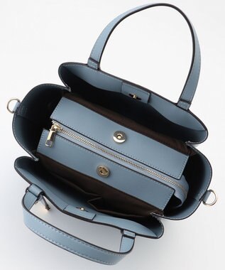 LA BAGAGERIE 【MONICA】ボウタイリボンハンドバッグ ブルー