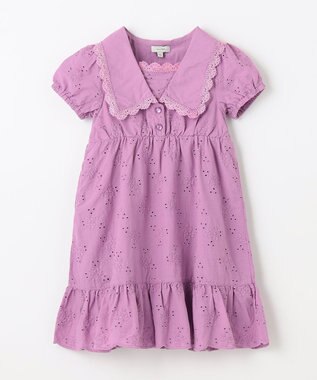 ANY KIDS エンブロイダリー レース ワンピース ラベンダー
