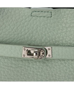 UNBILLION カシュカシュ cachechche / ヒネリ金具ベルトシボミニバッグ グリーン