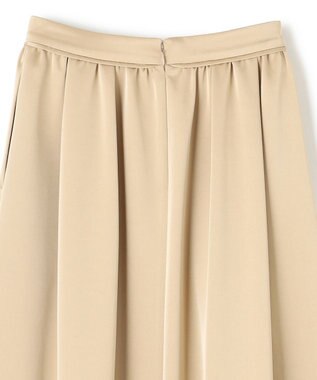 uncrave シャイニーダブルサテン フレアスカート ゴールドベージュ