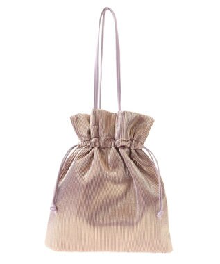 Green Parks ａｎｄｍｉｋｋａ．　メタリックプリーツトートバック Lavender