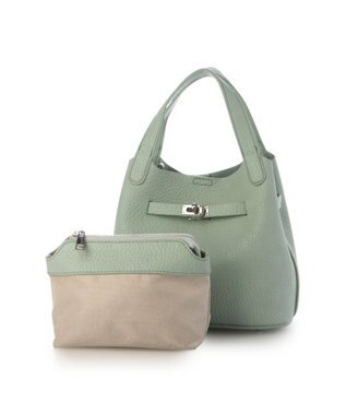 UNBILLION カシュカシュ cachechche / ヒネリ金具ベルトシボミニバッグ グリーン