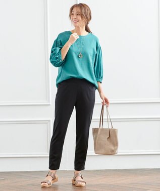 ANY L 【ウエストゴム/ストレッチ】大人の７daysデイリーパンツ ブラック